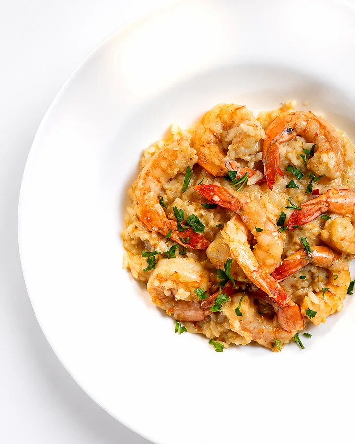 Risoto de camarão