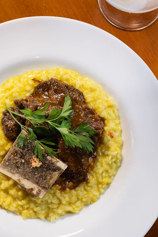 Risoto de açafrão e ossobuco